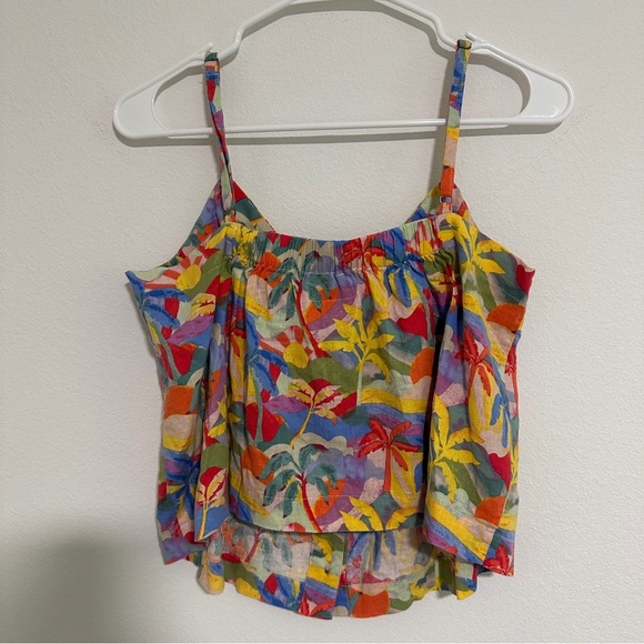 Marine Layer Celeste Cami Womens Top Large Floral Button Up Multicolor Beach - Picture 4 of 8